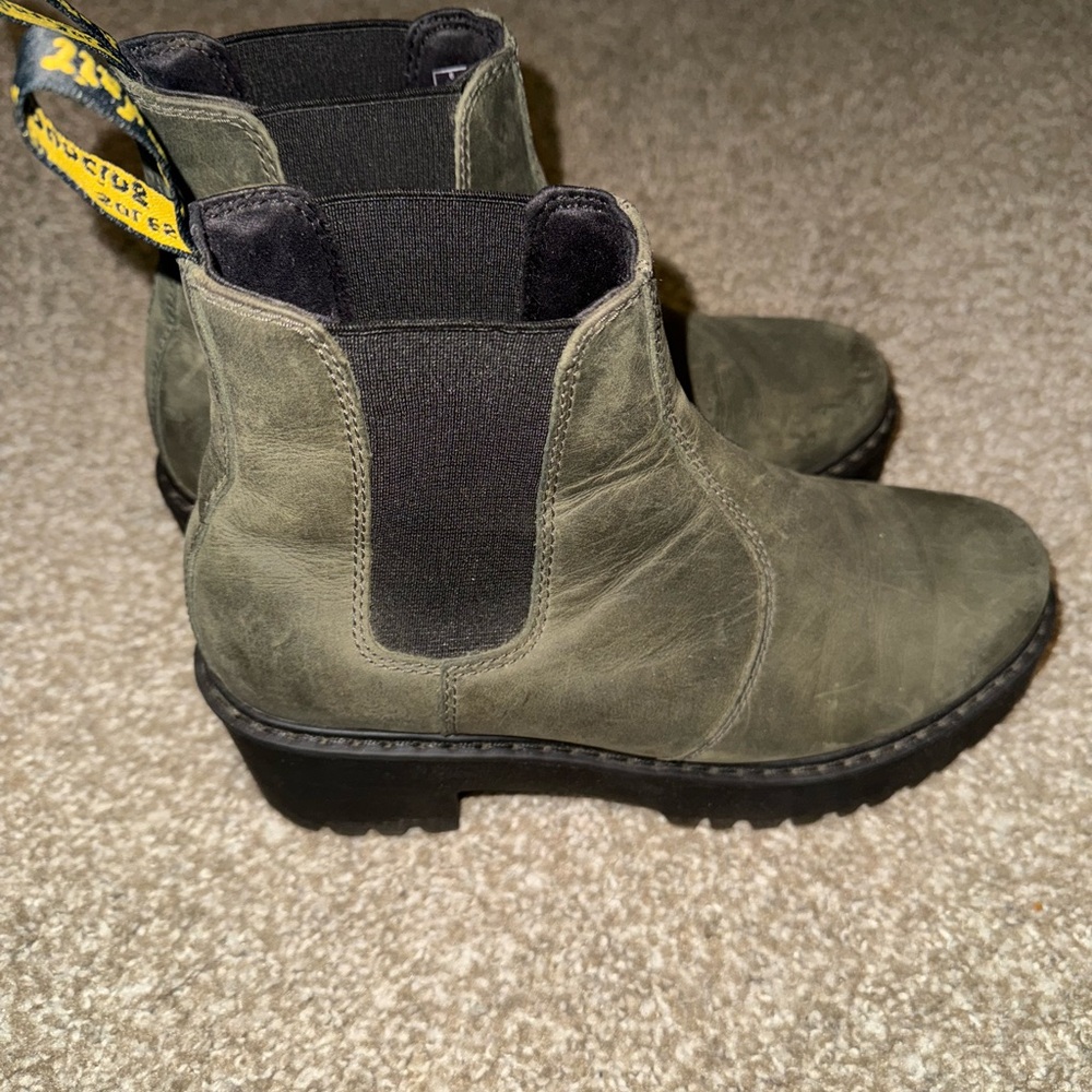 Olive Green Ankle Boots